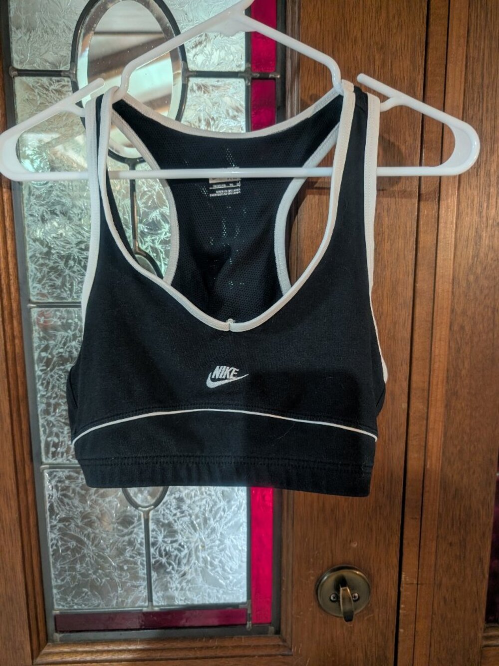Womens vintage black sports bra, size XLarge